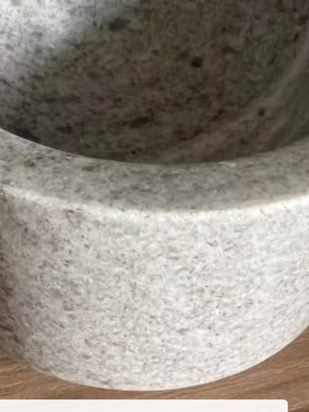 NWT Hearth & Hand 2pc Marble & Wood Mortar and Pestle Set Warm Gray